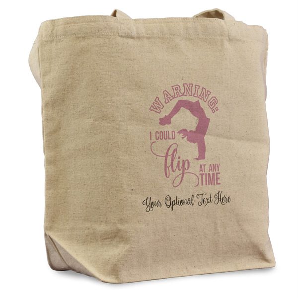Custom Gymnastics with Name/Text Reusable Cotton Grocery Bag