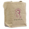 Gymnastics with Name/Text Reusable Cotton Grocery Bag - Front View