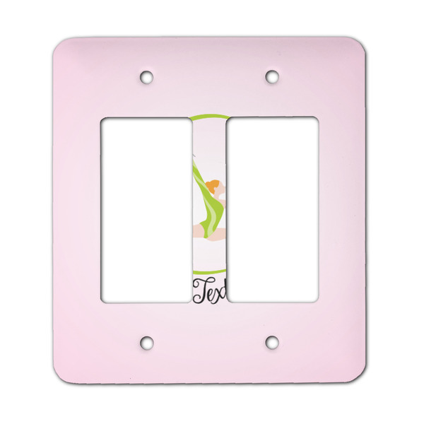 Custom Gymnastics with Name/Text Rocker Style Light Switch Cover - Two Switch