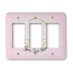 Gymnastics with Name/Text Rocker Style Light Switch Cover - Three Switch