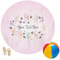 Gymnastics with Name/Text Round Beach Towel (Personalized)