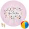 Gymnastics with Name/Text Round Beach Towel (Personalized)