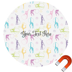 Gymnastics with Name/Text Car Magnet (Personalized)