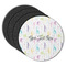 Gymnastics with Name/Text Round Rubber Backed Coasters - Set of 4 (Personalized)