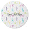 Gymnastics with Name/Text Round Rubber Backed Coaster (Personalized)