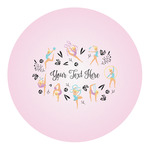 Gymnastics with Name/Text Round Decal - Medium (Personalized)
