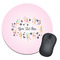 Gymnastics with Name/Text Round Mouse Pad