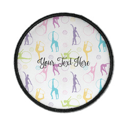 Gymnastics with Name/Text Iron On Round Patch