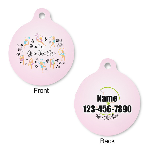 Gymnastics with Name/Text Round Pet ID Tag - Large - Approval