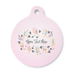 Gymnastics with Name/Text Round Pet ID Tag - Small