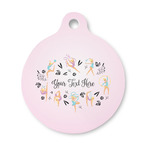 Gymnastics with Name/Text Round Pet ID Tag - Small