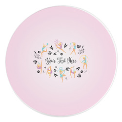 Gymnastics with Name/Text Round Stone Trivet