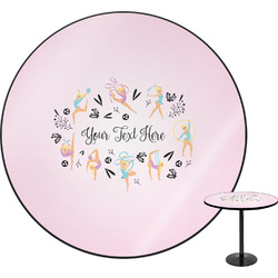 Gymnastics with Name/Text Round Table - 24" (Personalized)