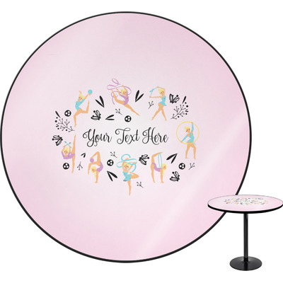 Gymnastics with Name/Text Round Table (Personalized)