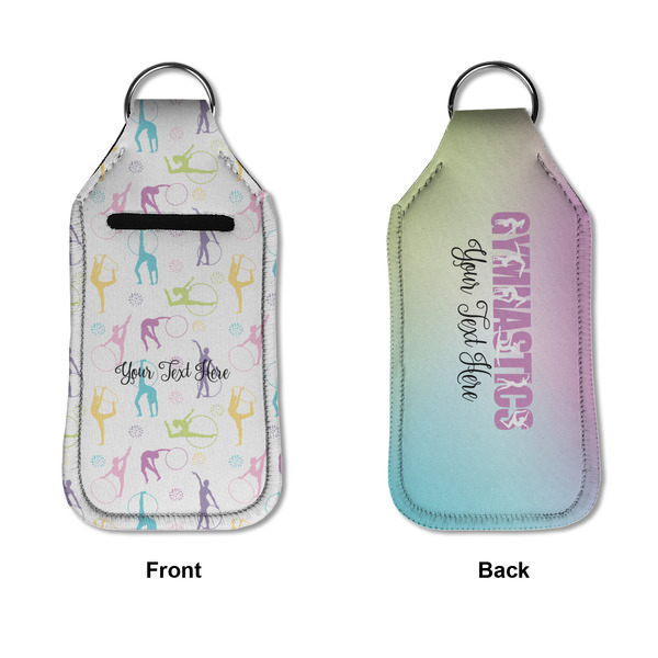 Gymnastics with Name/Text Sanitizer Holder Keychain - Large APPROVAL (Flat)