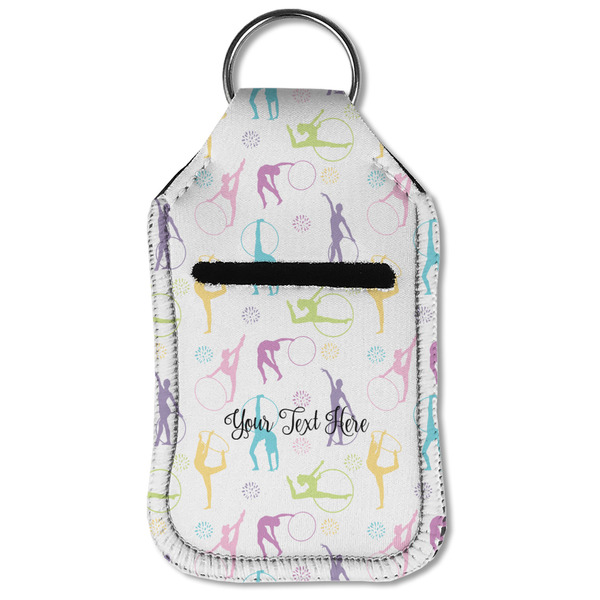 Gymnastics with Name/Text Sanitizer Holder Keychain - Small (Front Flat)