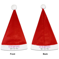 Gymnastics with Name/Text Santa Hat - Front & Back