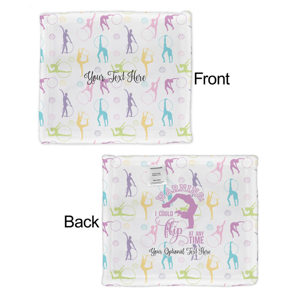 Gymnastics with Name/Text Security Blanket - Front & Back View