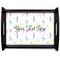 Gymnastics with Name/Text Serving Tray Black Large - Main
