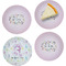 Gymnastics with Name/Text Set of Appetizer / Dessert Plates