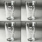 Gymnastics with Name/Text Set of Four Engraved Beer Glasses - Individual View