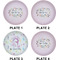 Gymnastics with Name/Text Set of Lunch / Dinner Plates (Approval)