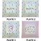 Gymnastics with Name/Text Set of Square Dinner Plates (Approval)
