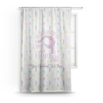 Gymnastics with Name/Text Sheer Curtain