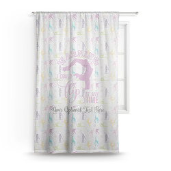 Gymnastics with Name/Text Sheer Curtains (Personalized)