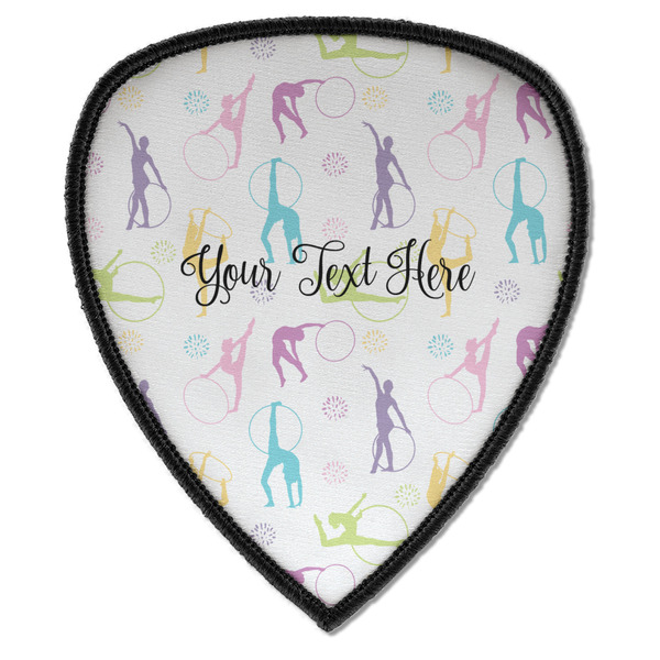 Custom Gymnastics with Name/Text Iron on Shield Patch A