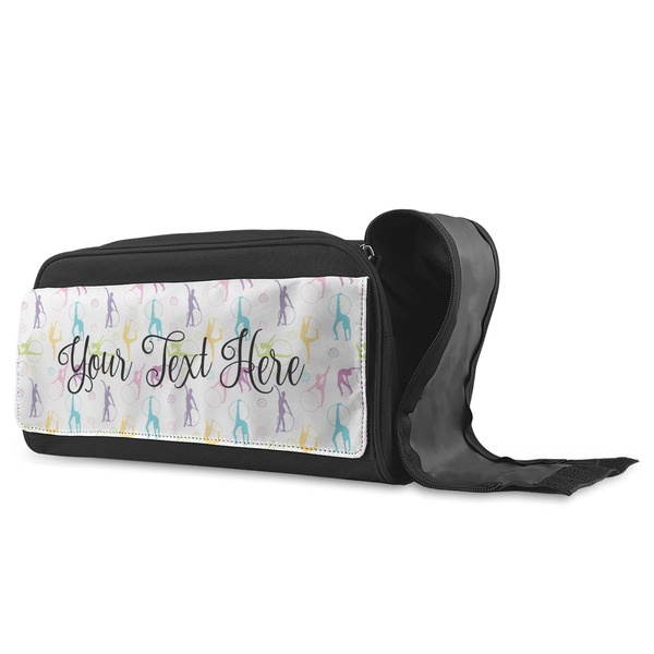 Gymnastics with Name/Text Shoe Bags - ANGLE (Open)
