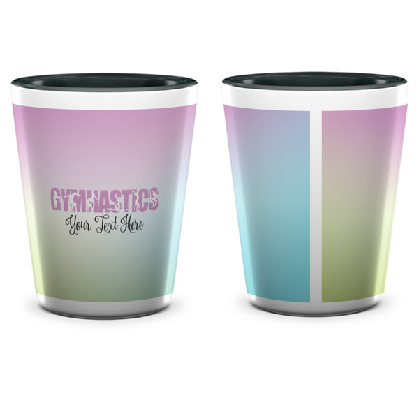 Gymnastics with Name/Text Shot Glass - Two Tone - APPROVAL