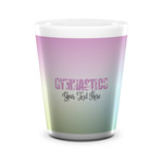 Gymnastics with Name/Text Ceramic Shot Glass - 1.5 oz - White - Set of 4