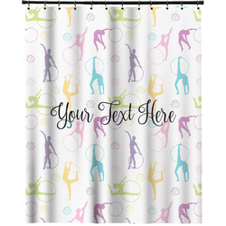 Gymnastics with Name/Text Extra Long Shower Curtain - 70"x84" (Personalized)