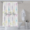 Gymnastics with Name/Text Shower Curtain Lifestyle