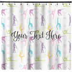 Gymnastics with Name/Text Shower Curtain - Custom Size (Personalized)