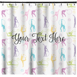 Gymnastics with Name/Text Shower Curtain - Custom Size (Personalized)