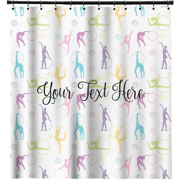 Custom Gymnastics with Name/Text Shower Curtain - 71" x 74"