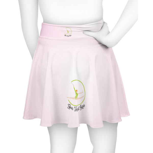 Gymnastics with Name/Text Skater Skirt - Back