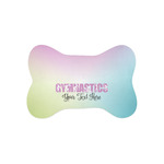 Gymnastics with Name/Text Bone Shaped Dog Food Mat (Small)