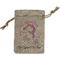 Gymnastics with Name/Text Small Burlap Gift Bag - Front