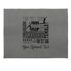 Gymnastics with Name/Text Small Gift Box w/ Engraved Leather Lid