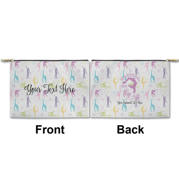 Gymnastics with Name/Text Small Zipper Pouch Approval (Front and Back)