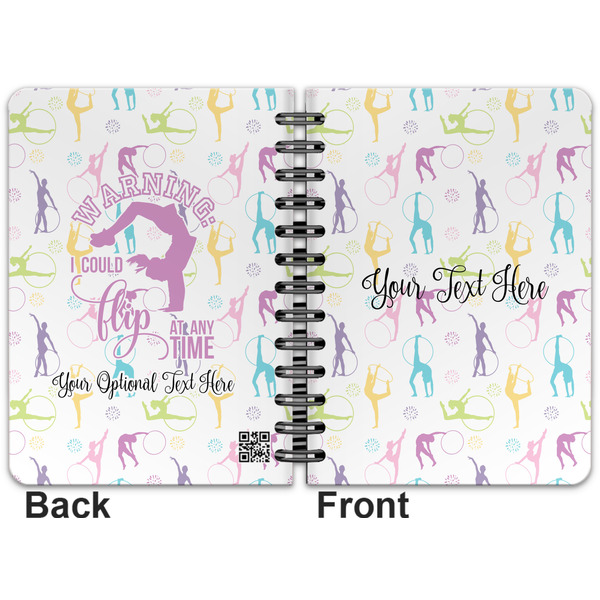 Gymnastics with Name/Text Spiral Journal 5 x 7 - Apvl