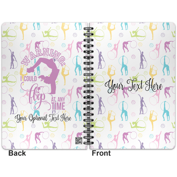 Gymnastics with Name/Text Spiral Journal 7 x 10 - Apvl