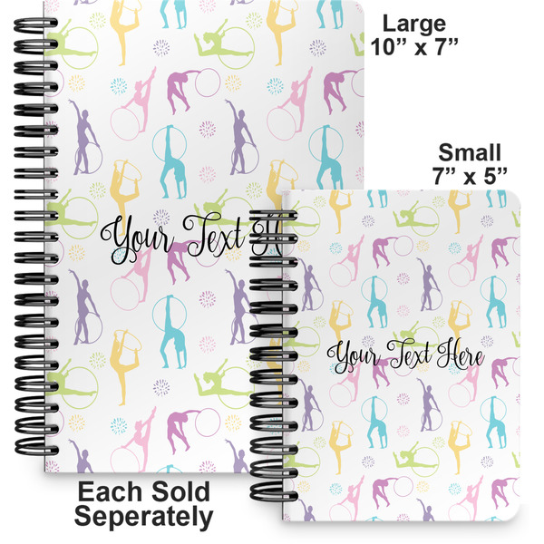 Gymnastics with Name/Text Spiral Journal - Comparison