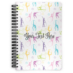 Gymnastics with Name/Text Spiral Notebook - 7x10