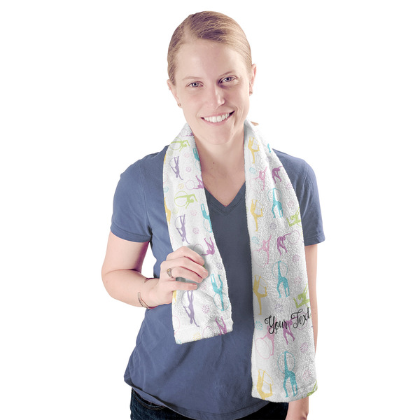 Gymnastics with Name/Text Sport Towel - Exercise use - Model