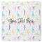 Gymnastics with Name/Text Square Rubber Backed Coaster (Personalized)