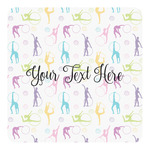 Gymnastics with Name/Text Square Decal - Small (Personalized)